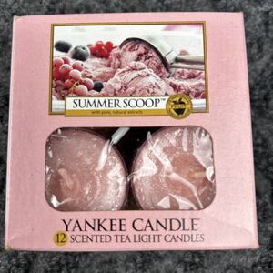 Yankee Candle Summer Scoop Scented Tea Light Candles 12 Count Pink